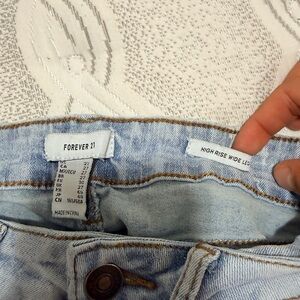 Forever 21 Sky Blue High Rise Jeans